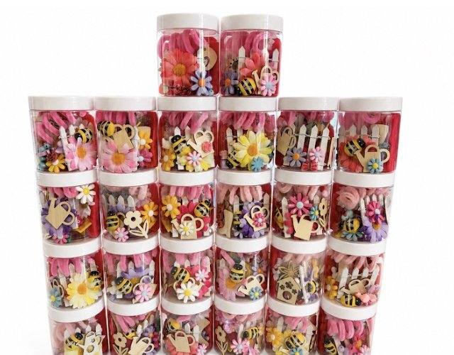 Themed homemade playdough jars
